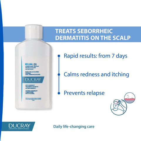 Pierre Fabre Ducray Kelual DS Anti-Reappearance Dandruff Treatment Shampoo, 100 ml