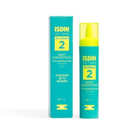 ISDIN Acniben Night Concentrate Anti-Imperfection, Daily Facial Care for Oily or Acne-Prone Skin, 50ml