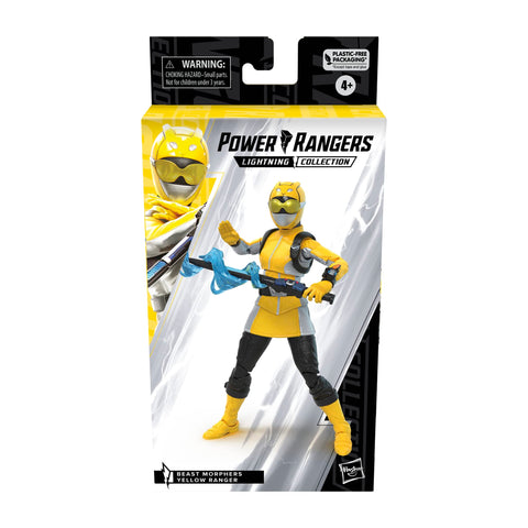 Power Rangers Lightning Collection Beast Morphers Yellow Ranger 6” Scale Action Figure, Multicolor